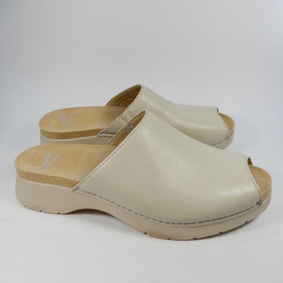 DANSKO Ravyn Peep Toe Platform Sandals Size 41 10.5 11 Ivory Leather NEW $140 - Picture 2 of 12